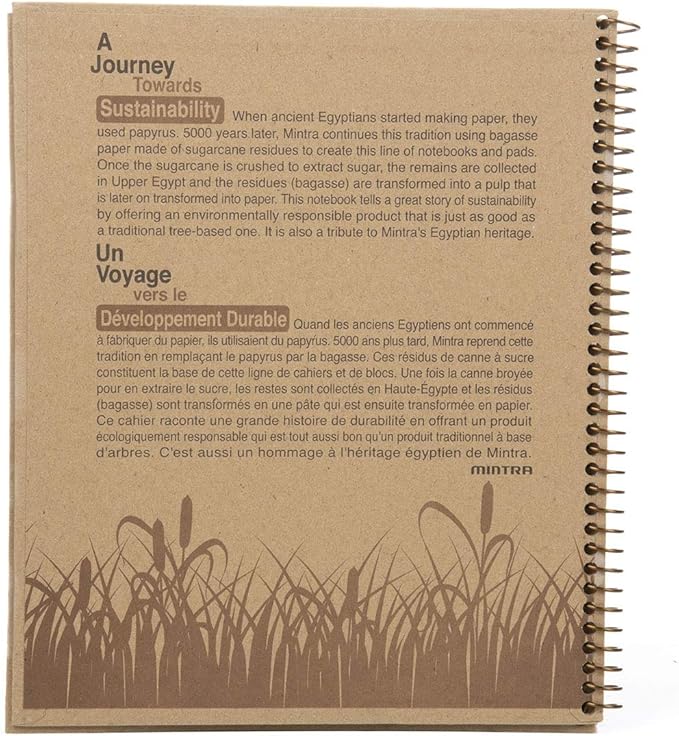 Mintra 100% Recycled Notebooks (Letter Size (8.5in x 11in), Plain Cover 3pk)
