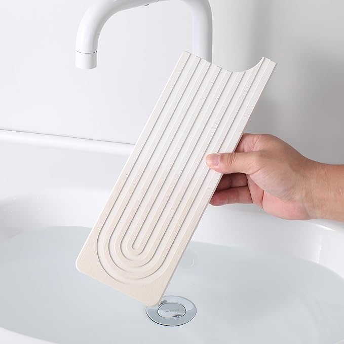 Stone Drying Mat for Kitchen Counter, Dirt-Resistant Quick Drying Fast Absorbent Non-Slip Diatomite Mat, Natural Diatomaceous Earth Dish Drying Pad for Dish Rack