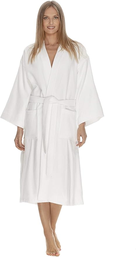Womens Terry Cloth Bathrobe by Boca Terry, Cotton Spa Robes, Plush Hotel Bath Robe, M/L, 2X, 4X
