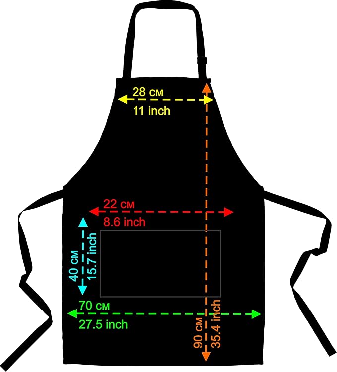 Chefs Aprons | Cooking Baking Grilling for Home Restaurant | Premium Kitchen Aprons with Double Pocket for Men Women