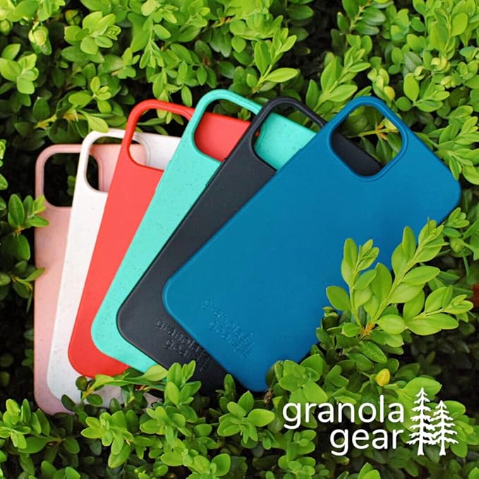 Eco by GranolaGear - Eco-Friendly Phone Case for iPhone 13 - Biodegradable, Compostable, Plastic-Free, Made from Plants - Black Stone