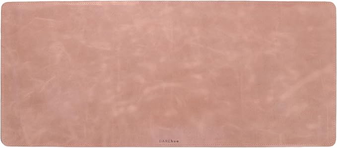 Full Grain Genuine Leather Desk Pad – Rose Pink (XL) - Premium Desk Mat with Non-Slip Backing, Thick 3mm, Office Desk Protector for Work & Gaming (Extra Large 35.4 x 15.7 inch)