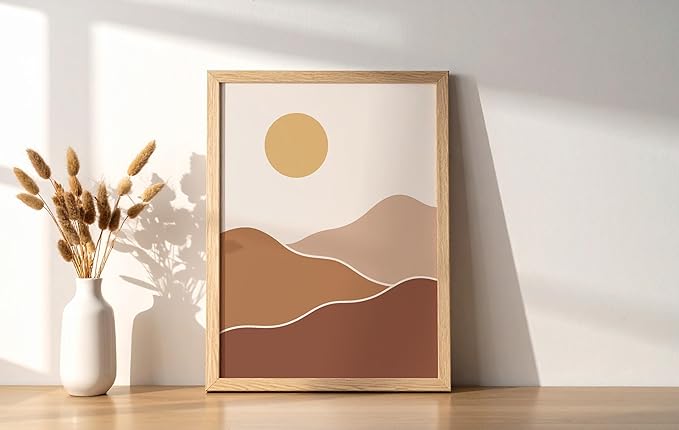 Y2K BOO Organic Abstract Shapes UNFRAMED Wall Art Minimalist Botanical Silhouette Earth Tones Terracotta Mid Century Modern 8x10 Inch Heavyweight Paper Studio Decor