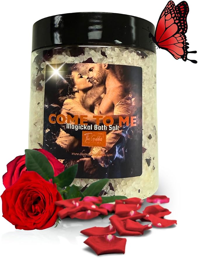 Come to Me Bath Salts 12oz – Spiritual Love Ritual Bath Soak – Manifestation & Attraction Bath for Witchcraft, Wiccan, Pagan & Metaphysical Self Care