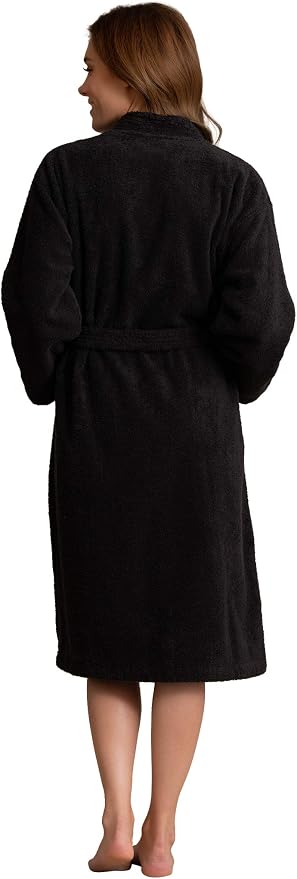 Women's Turkish Terry Kimono Style Bathrobe - 100% Cotton Robe for Women - Comfortable & Absorbent - Soft & Cozy Wear
