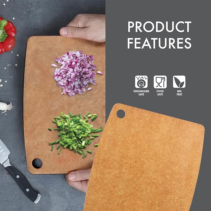 Dexas Natural Fiber Dishwasher Safe Composite Cutting Board, 14.3" x 11.2"