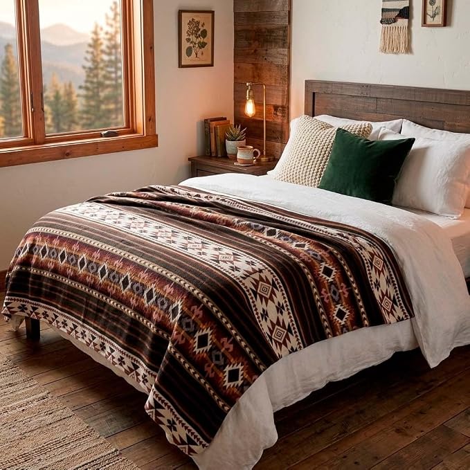Alpaca Wool Blanket, King Size 100 x 83, Reversible 2 in 1, Thick and Ultra Soft, Hypoallergenic, Non-Itchy, Handmade in Ecuador. Premium Alpaca Wool (Green, King (U.S. Standard))
