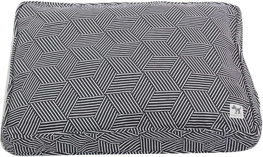 Molly Mutt Sheepy Wool Crate Mat - 100% Cotton Canvas Cover with Temperature-Regulating 100% Natural Wool-Filled Insert Dog Bed - Soft & Supportive Wool-Filled Bed - (30"x21"x2.5", Rough Gem)