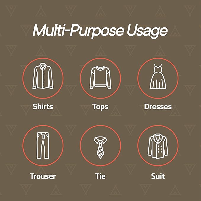Brown Wooden Hangers 5 Pack – Heavy-Duty with 360° Swivel Hook, Non-Slip, Pants Bar & Shoulder Grooves - Wooden Hangers for Suits, Jackets, Dresses & Camisoles, Space-Saving and Smooth Finish