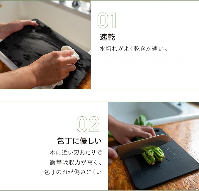 Rubber Rubber NBD001 Cutting Board, Synthetic Rubber, Black, M, NE05331, Made in Japan 11.8 x 7.9 x 0.3 inches (300 x 200 x 8 mm) (M)