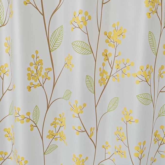 Plastic Shower Liner - Premium EVA 6G Shower Curtain Liner with Rustproof Grommets and 3 Weighted Magnets, Waterproof Shower Curtains for Bathroom (Holly Tree, 72" x 72")