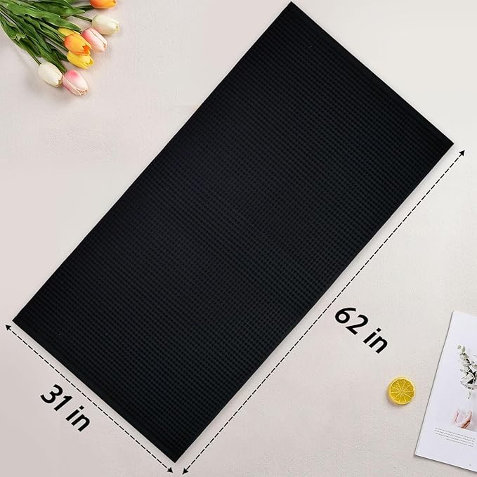 Jacquotha Waffle Bath Towel Set of 2 (Black) - Cotton, Thin, Low Lint, 31” x 62” Soft Bath Towels for Bathroom, Shower, Pool & Beach