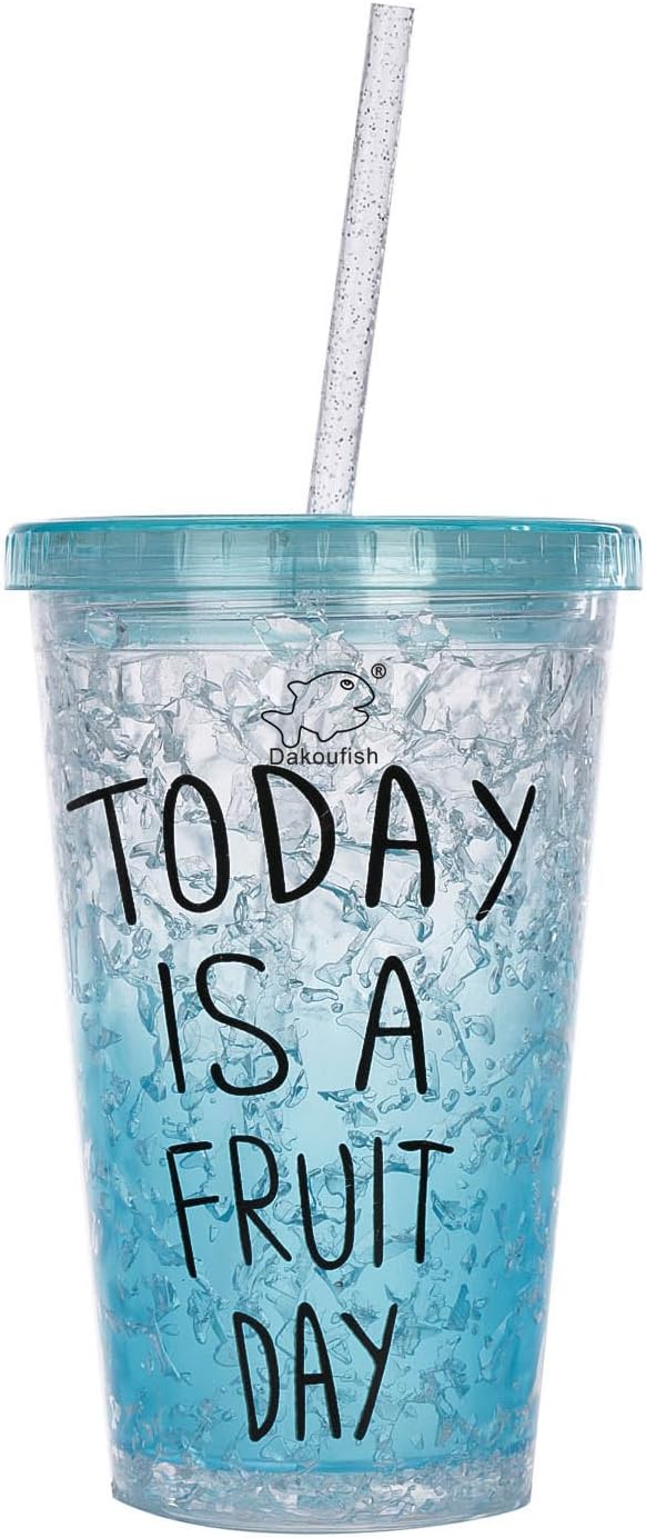 Dakoufish BPA-Free 12 Piece 9 Inch Reusable Clear Plastic Glitter Sparkle Drinking Straw Plus one Cleaning Brush (Clear,9inch)