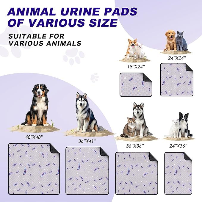WanpeeGoo Washable Pee Pads for Dogs, 2 Pack Reusable Puppy Pads, Super Absorbent & Leakproof Dog Pads, Anti-Slip Dog Pee Pads for Puppy Training & Incontinence, Leaf Pattern, 36"x54"