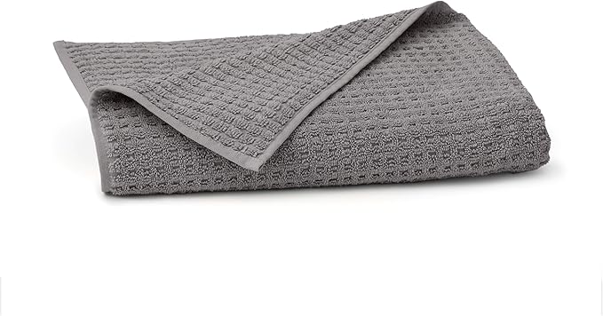 BOLL & BRANCH Turkish Waffle Bath Towel - Stone - 100% Organic Turkish Cotton - Lightweight Soft Absorbent Quick Dry Luxury Spa Bath Towel with Waffle Weave Texture - Premium Feel