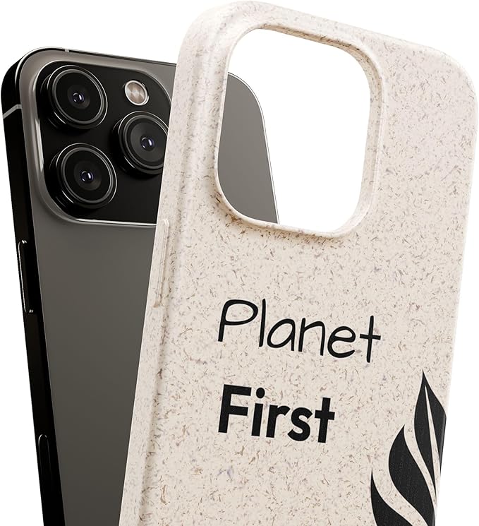Eco-Friendly Biodegradable Phone Case - Planet First, Compatible with iPhone 16, 15, 14, & Samsung 22, 21, 20, All Versions