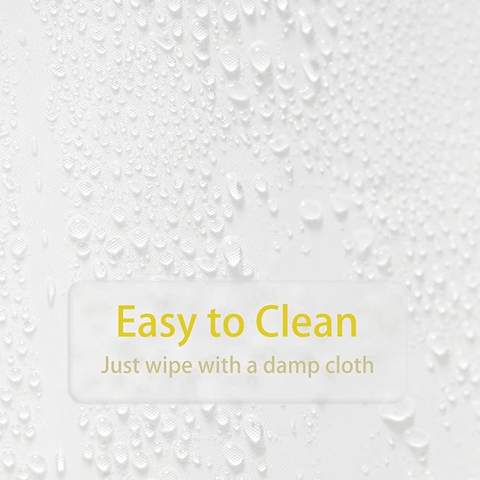 Heavy Duty Shower Curtain Liner, Waterproof Transparent PEVA, Non-Toxic Odorless, Rust-Proof Metal Ring, Frosted 72 x 72 in