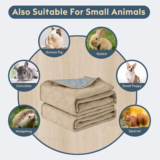 FunFurry Washable Pee Pads for Dogs - 2 Pack Reusable Pee Pads，Waterproof Puppy Pads，Pet Training Pads，Super Absorbent with Dog Paw Shape Non-Slip Backing (Cream, 18" X 24" - 2 Pack)