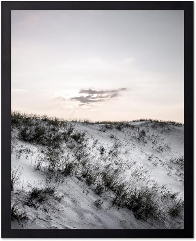 Monem Art Snowy Sand Dunes Landscape Print - Minimalist Winter Nature Poster - Wall Decor for Living Room, Bedroom or Office - 8x10 Unframed Wall Art by Mareike Bohmer