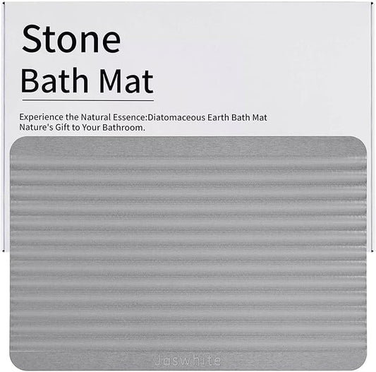 Stone Dish Drying Mat - Large Foldable Marbled Quick Drying Dish Mats, Stone Coasters Set of 4 Collapsible Ultra Absorbent Diatomaceous Earth Mats for Kitchen Counter Bathroom (Grey_Rectangle)