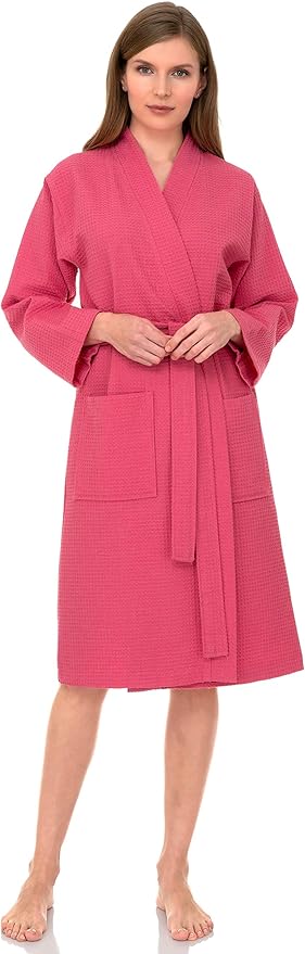 TowelSelections Womens Waffle Robe Kimono Spa Bathrobe Soft Shower Bath Robe for Women XS to XXL