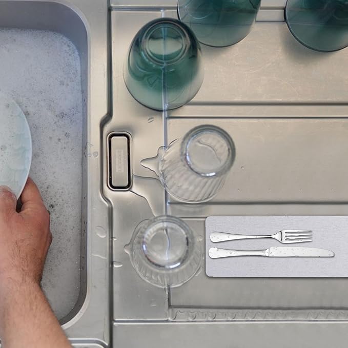 Diatomite Tray,Non-Slip Fast-Drying Diatomite Coasters | Kitchen Soap Tray, Water Absorbing Stone Used for Hand soap & Cups & Plants and Cosmetic Bottles
