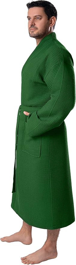 BAGNO MILANO Mens Robes, Waffle Robes For Men, Turkish Cotton Mens Bathrobes