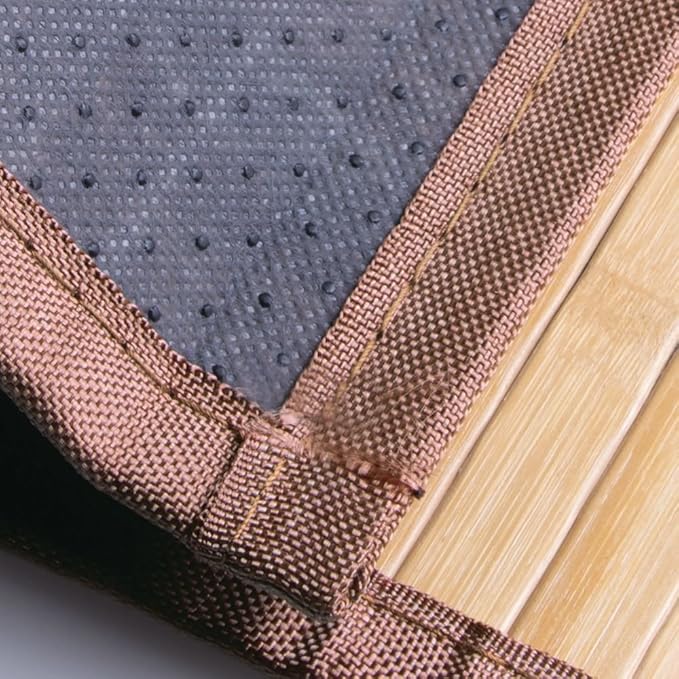 iDesign Formbu Bamboo Floor Mat Non-Skid, Water-Resistant Runner Rug for Bathroom, Kitchen, Entryway, Hallway, Office, Mudroom, Vanity, 17" x 24", Natural Beige,81132
