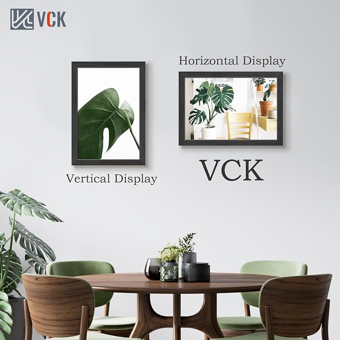 VCK 13x19 Picture Frame 3 Pack, Black Poster Frame MDF Wood with Polished Plexiglass, Wall Mounting Horizontal & Vertical Display