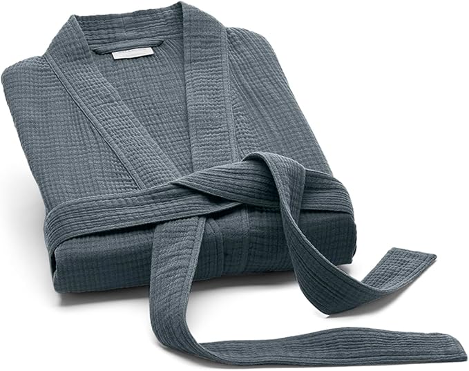 BOLL & BRANCH Dream Robe - 100% Organic Cotton - Ultra Soft, Lightweight, Breathable, and Pre Shrunk - Unisex