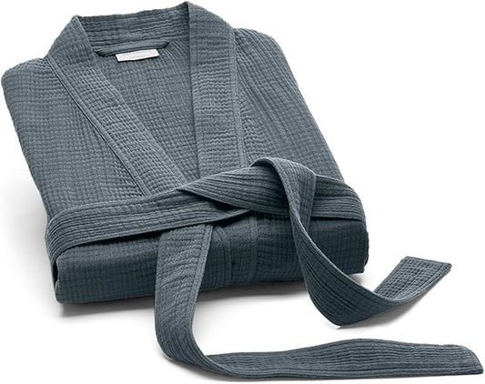 BOLL & BRANCH Dream Robe - 100% Organic Cotton - Ultra Soft, Lightweight, Breathable, and Pre Shrunk - Unisex