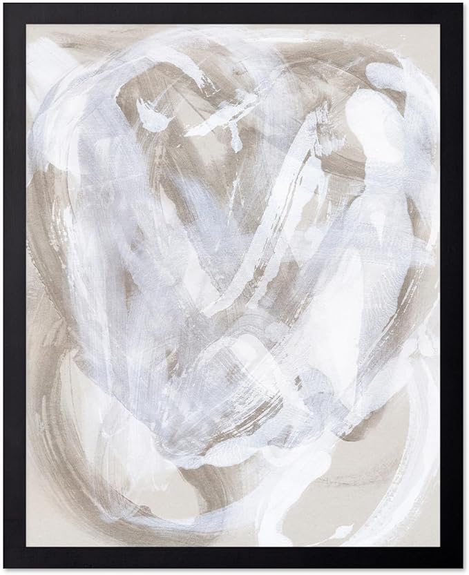 Monem Art Neutral Beige Abstract Brushstroke Painting Print - Scandinavian Minimalist Modern Art Poster - Wall Decor for Living Room or Bedroom - 8x10 Unframed Wall Art by Mareike Bohmer
