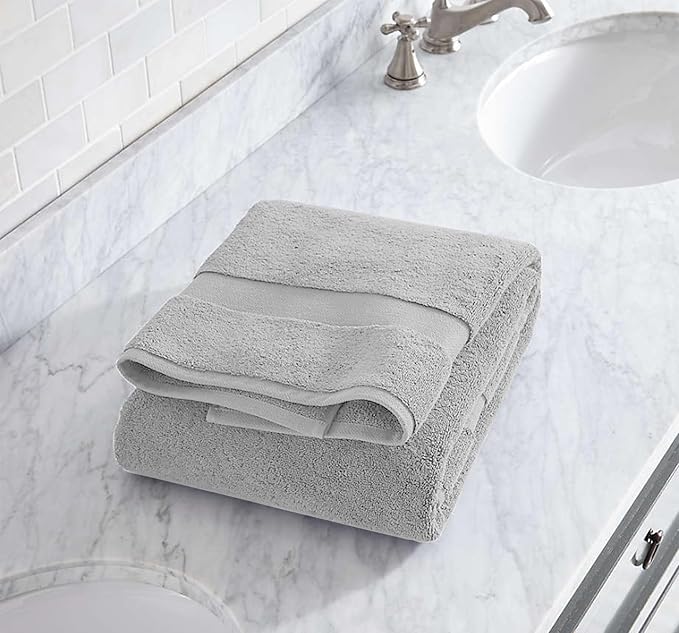 100% Organic Cotton Towels 650 GSM Plush Feather Touch Quick Dry Bath Towel, Pack of 4 GOTS Certified, Oeko-Tex Green Certified, Organic Cotton Bath Towel, 30"X58"