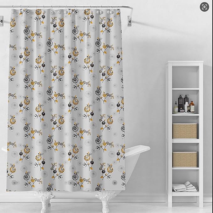 TIKABC Shower Curtain Liner, 4G PEVA Shower Liner, Plastic Waterproof Shower Curtains, 72x72 inch with Grommet Holes 3 Magnetic Weights