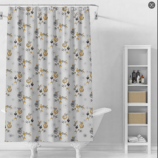 TIKABC Shower Curtain Liner, 4G PEVA Shower Liner, Plastic Waterproof Shower Curtains, 72x72 inch with Grommet Holes 3 Magnetic Weights