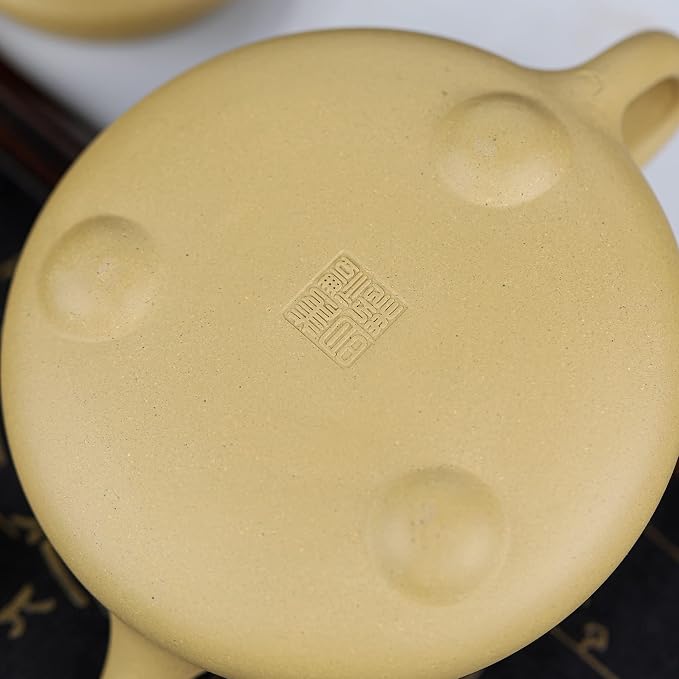 Zisha Tea Pot,Chinese Real Yixing Clay Handmade Teapot 10.6 Oz,Brew Kung Fu Loose Leaf Tea Maker