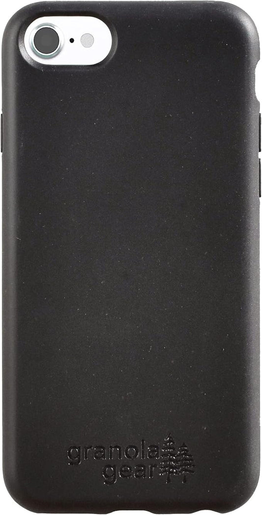 Eco by GranolaGear - Eco-Friendly Phone Case for iPhone 6/6s/7/8/SE - Biodegradable, Compostable, Plastic-Free, Made from Plants - Black Stone