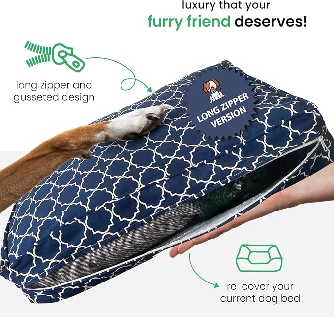 Molly Mutt Large Crib Mattress Cover - Romeo & Juliet Print - Measures 27”x52”x5”- 100% Cotton - Durable - Breathable - Sustainable - Machine Washable Dog Bed Cover