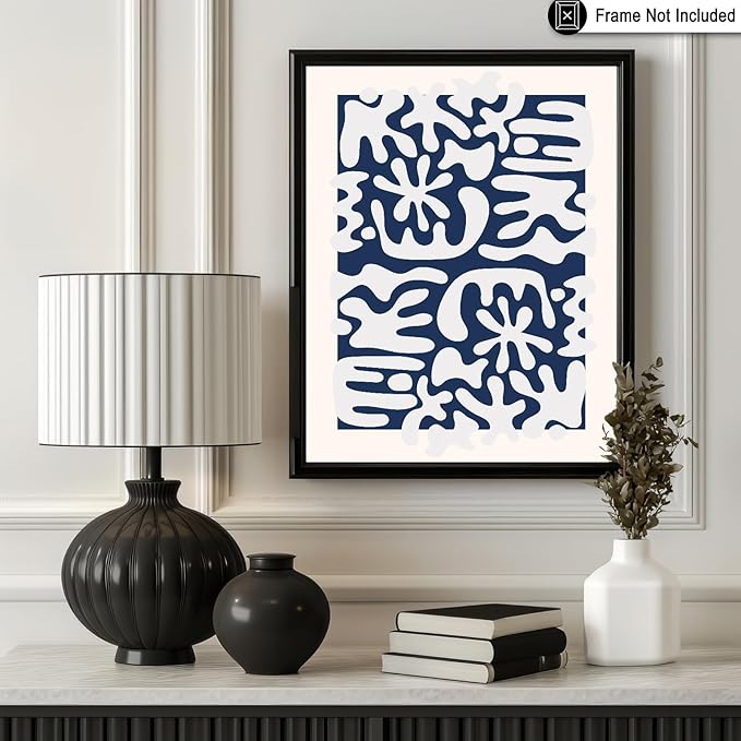 Monem Art Organic Coral Inspired Abstract Print - Modern Minimalist Cutout Shape Poster - Wall Decor for Living Room, Bedroom or Office - 16x20 Unframed Wall Art by Rs Lab Studio