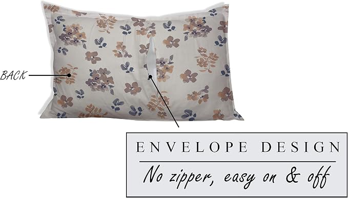 A1HC Madras Reversible Print Organic Cotton Pillowcase (Set of 2) | GOTS Certified Organic Cotton Pillowcase |Wrinkle Resistant| Long Staple Cotton| 21" x 30"
