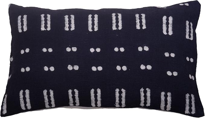 Trade Star Rustic Cushion Cover 100% Cotton Throw Pillow Case Mudcloth Cushion Cover Lumbar Pillow Cover Boho Accent Indian Farmhouse Bedding Decor Spring Cushion Case 14x22 Inches
