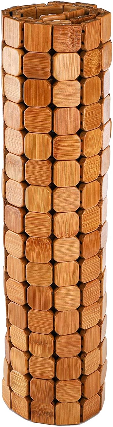 Dicunoy Bamboo Bath Mat, Bathroom Shower Rug, Wooden Toilet Doormats for Shower Doorsteps, Sauna, Tub (23.6" L x 16" W) (Pack of 2)