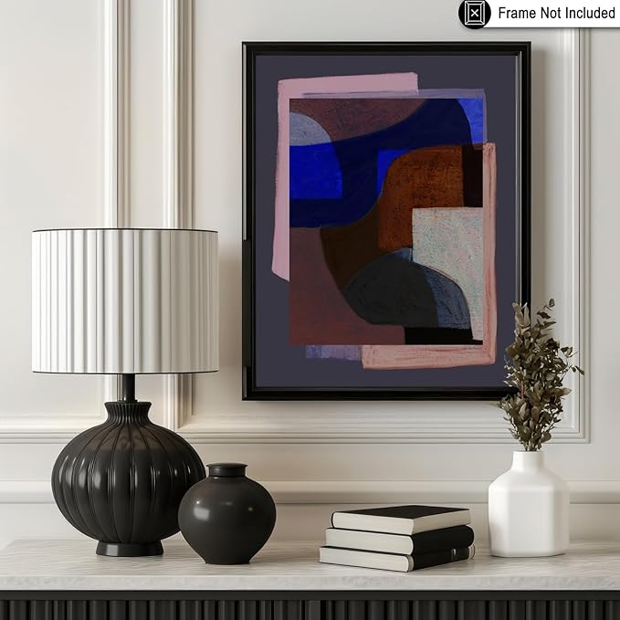 Monem Art Modern Geometric Abstract Print - Contemporary Minimalist Shapes Painting Poster - Wall Decor for Living Room, Bedroom or Office - 30x40 Unframed Wall Art by Mareike Bohmer