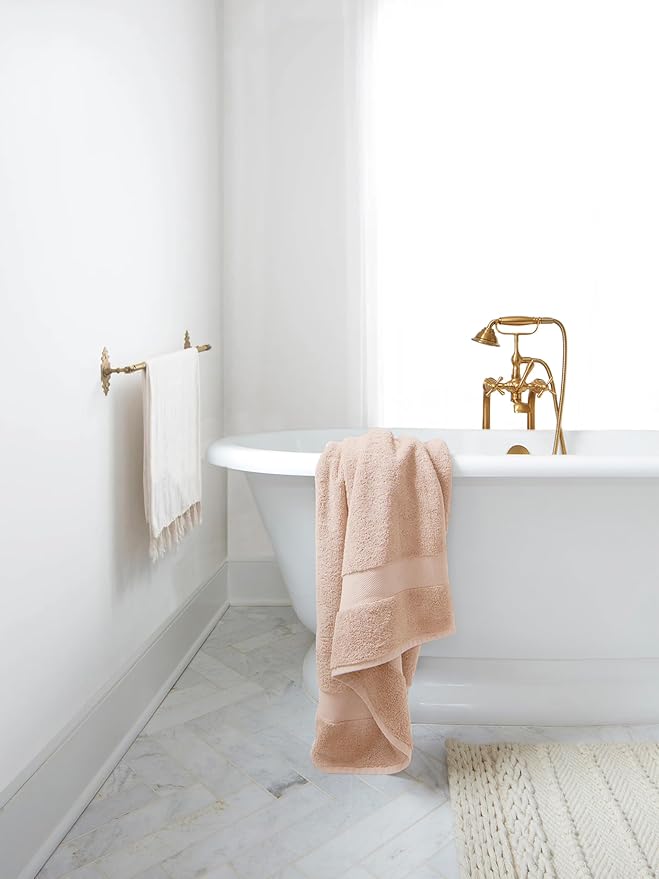 Organic Cotton Luxuriously Plush Bath Sheet | GOTS & Oeko-TEX Certified | Premium Hotel Quality Towels | Feather Touch Technology| 650 GSM Long Staple|Soft, Quick Dry & Ultra-Absorbent 36"x70"