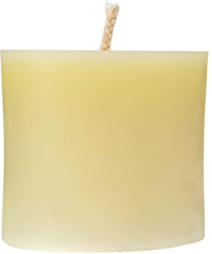 100% Pure Beeswax Candle – Long Lasting Burn – Non-Toxic & Hypoallergenic – Natural Honey Aroma – Handcrafted – Sustainably Sourced – Alternative Imagination – 3x3 Inch – White