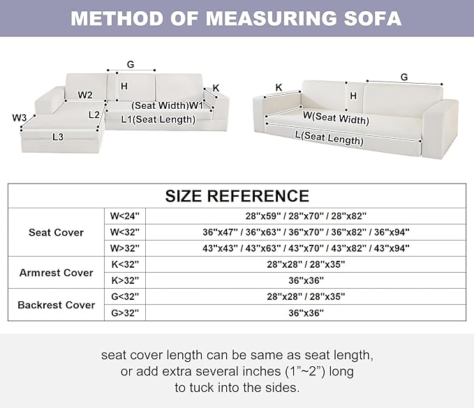 vctops Boho Cotton Quilted Couch Cover Soft Embroidered Sofa Cover Non-Slip Dog Bed Cover Scalloped Sofa Slipcover Washable Furniture Protector Cover (Light Grey,36"x82")