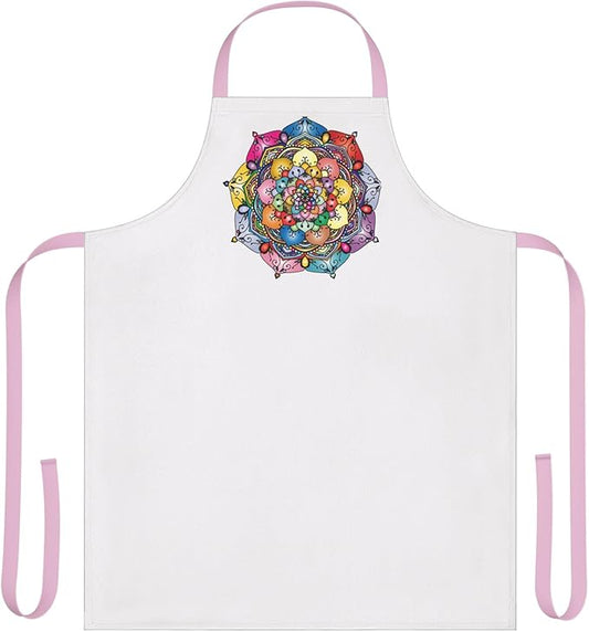 Colorful Floral Mandala Apron | Multicolor Straps