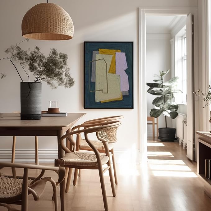 Monem Art Geometric Abstract Painting Print - Modern Minimalist Shapes Art Poster - Wall Decor for Living Room, Bedroom or Office - 18x24 Unframed Wall Art by Mareike Bohmer