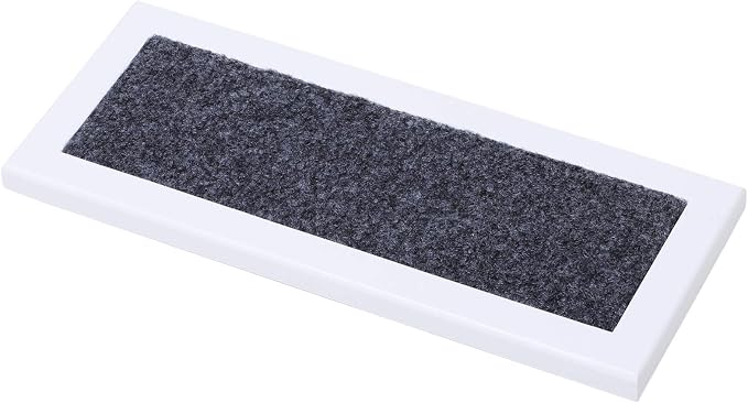 PawHut 3 Step Wooden Carpeted Non Slip Pet Stairs Ramp for Cats and Small Dogs - White