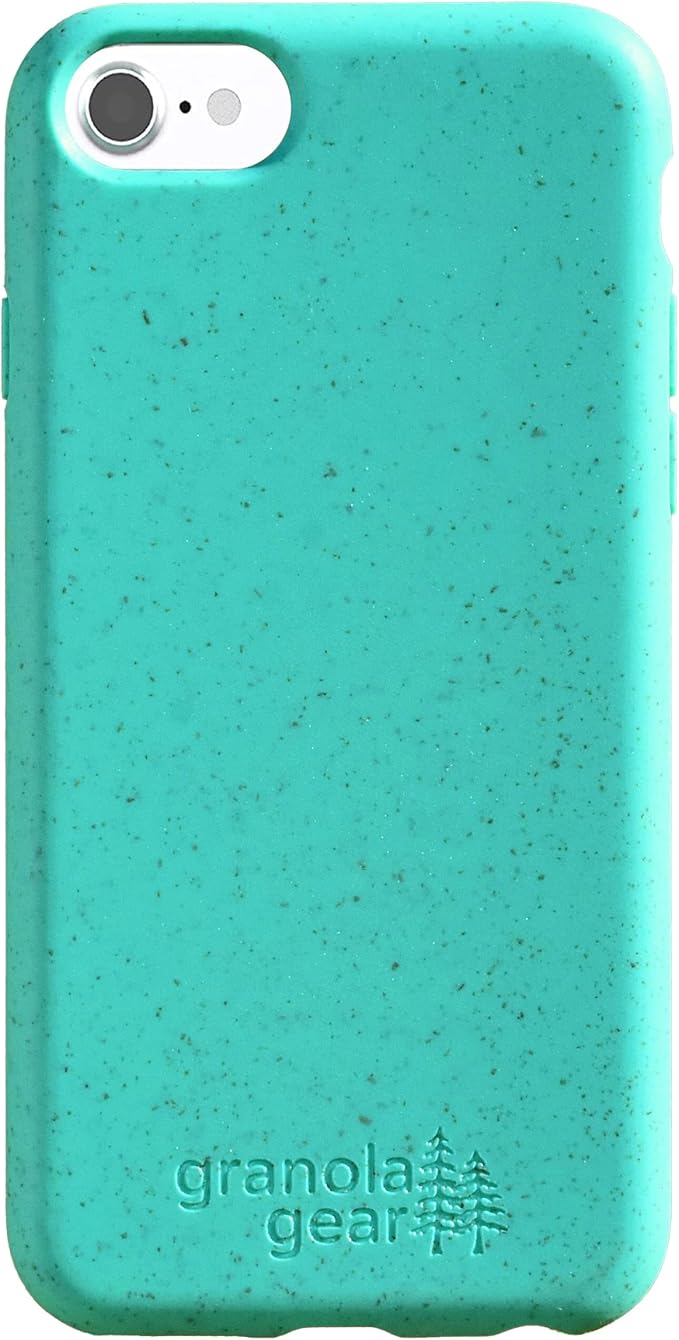 Eco by GranolaGear - Eco-Friendly Phone Case for iPhone 6/6s/7/8/SE - Biodegradable, Compostable, Plastic-Free, Made from Plants - Sea Glass